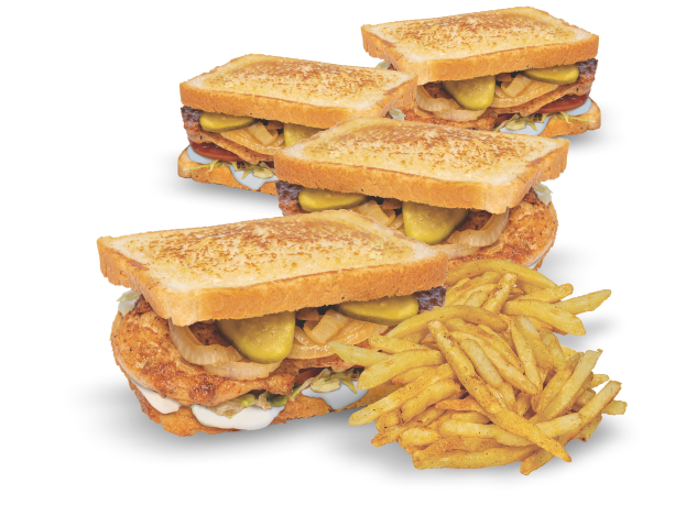 Family Chicken Burgers Toast